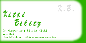 kitti bilitz business card